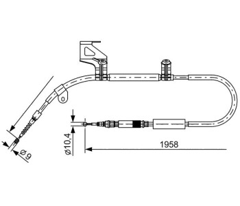 Жило ръчна спирачка BOSCH за AUDI A6 (4A, C4) от 1994 до 1997