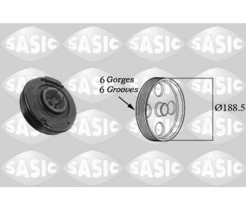 Ремъчна шайба, колянов вал SASIC 9001807 за VOLKSWAGEN TRANSPORTER IV (70XA) товарен от 1990 до 2003
