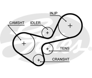 Пистов ремък GATES 6DPK1853 за PORSCHE 911 (997) от 2004 до 2012