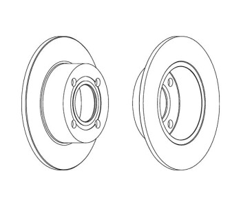Спирачен диск плътен Ø245mm FERODO за AUDI 90 (81, 85, B2) от 1984 до 1987