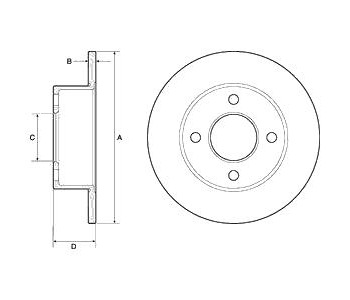 Спирачен диск плътен Ø245mm DELPHI за AUDI 80 кабриолет (8G7, B4) от 1991 до 2000