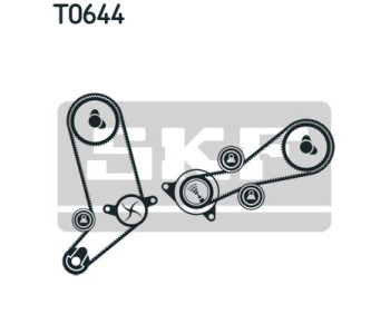 Водна помпа+ к-кт ангренажен ремък SKF VKMC 01258-2 за VOLVO S70 (LS) от 1996 до 2000