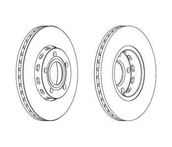 Спирачен диск вентилиран Ø276mm FERODO за AUDI 100 (44, 44Q, C3) от 1982 до 1991