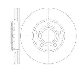 Спирачен диск вентилиран Ø276mm за AUDI 100 (44, 44Q, C3) от 1982 до 1991