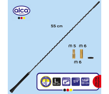 Универсална антена от фибростъкло L (55 см) черна - ALCA 537500