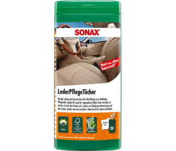 Кърпички за почистване на кожен интерио SONAX 04123000 Leather care wipes