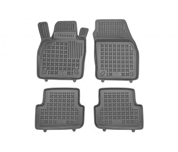 Гумени стелки черни 4-бр (1-ви и 2-ри ред седалки) за VOLKSWAGEN TAIGO (CS1) от 2021
