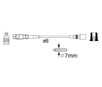 Комплект запалителни кабели BOSCH за AUDI A4 Avant (8D5, B5) от 1994 до 2002