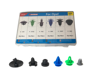 Крепежни елементи и щипки за OPEL кутия 300 броя за OPEL TIGRA A (S93) от 1994 до 2000