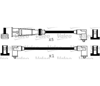 Комплект запалителни кабели VALEO за AUDI 80 (81, 85, B2) от 1978 до 1984