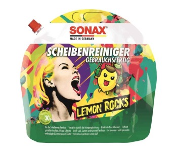 Лятна течност за чистачки SONAX LEMON ROCKS, готова за употреба 3л.