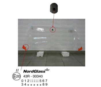 Челно стъкло NordGlass за AUDI 90 (81, 85, B2) от 1984 до 1987