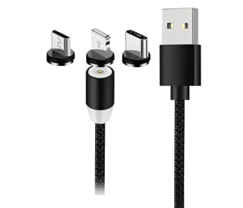 Универсален кабел с USB-A 2.0 с 3 накрайника 1м.