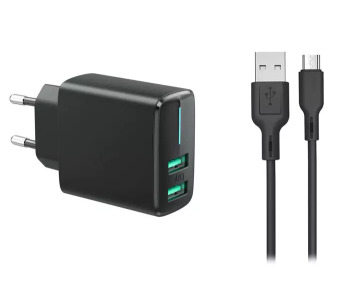 Зарядно комплект с USB кабел с 2 x USB-A изхода