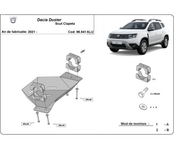 Метална кора за катализатор EGR алуминиева - SCUT 96.041ALU за DACIA DUSTER (HM_) от 2018