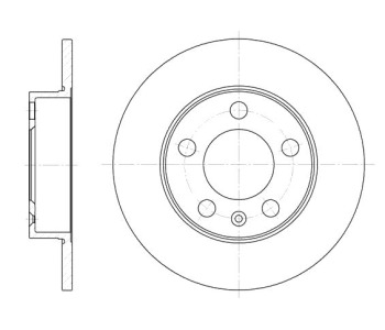 Спирачен диск плътен Ø232mm за AUDI A1 Sportback (8XA, 8XF) от 2011 до 2018