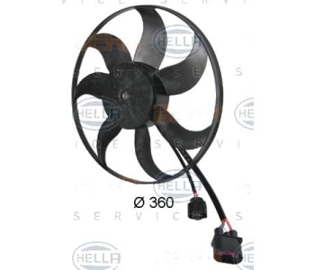 Вентилатор, охлаждане на двигателя HELLA 8EW 351 039-171 за VOLKSWAGEN EOS (1F7, 1F8) от 2006 до 2015