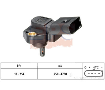 Датчик, налягане във всмукателните тръби EPS за AUDI TT (8N3) от 1998 до 2006