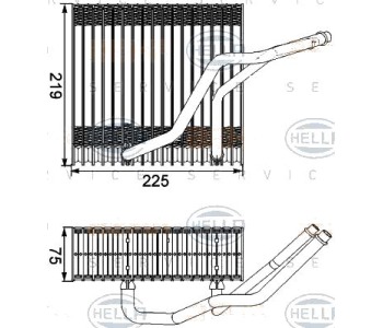 Изпарител, климатична система HELLA 8FV 351 210-541 за SKODA OCTAVIA I (1U2) от 1996 до 2010