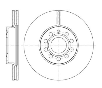 Спирачен диск вентилиран Ø288mm за AUDI A3 Sportback (8VA, 8VF) от 2012