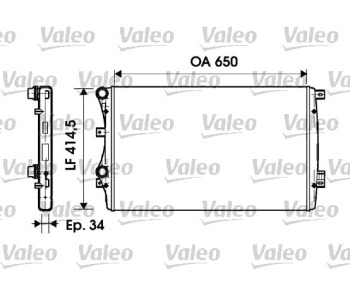 Воден радиатор VALEO за SEAT TOLEDO III (5P2) от 2004 до 2009