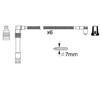 Комплект запалителни кабели BOSCH за AUDI A4 (8E2, B6) от 2000 до 2004