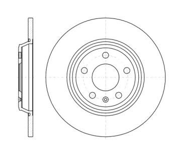 Спирачен диск плътен Ø300mm за AUDI A4 (8K2, B8) от 2007 до 2012