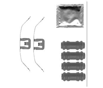 Комплект принадлежности дискови накладки DELPHI за AUDI A5 Sportback (8TA) от 2009 до 2012