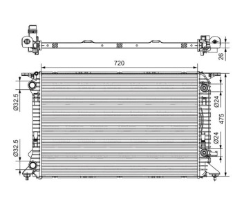 Воден радиатор VALEO за AUDI A4 Avant (8K5, B8) от 2012 до 2015
