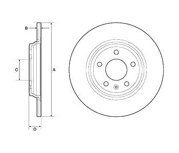 Спирачен диск плътен Ø300mm DELPHI за AUDI A4 (8W, B9) от 2015