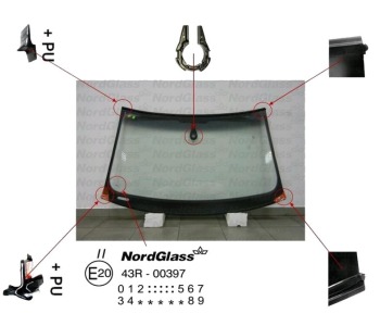 Челно стъкло NordGlass за AUDI A5 Sportback (8TA) от 2012 до 2017
