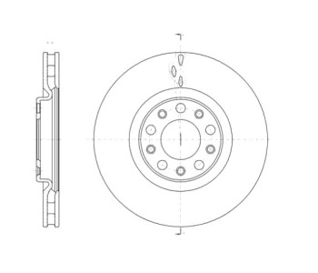 Спирачен диск вентилиран Ø305mm за AUDI A6 (4G2, C7, 4GC) от 2010 до 2018