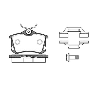 Комплект спирачни накладки ROADHOUSE за AUDI TT (8N3) от 1998 до 2006