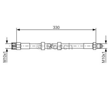 Спирачен маркуч BOSCH за AUDI 100 (44, 44Q, C3) от 1982 до 1991