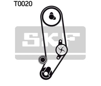 Комплект ангренажен ремък SKF VKMA 01031 за AUDI 200 (44, 44Q, C3) от 1983 до 1991