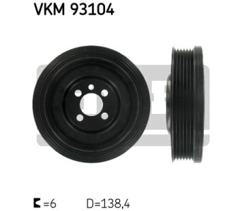 Ремъчна шайба, колянов вал SKF VKM 93104 за AUDI A3 (8P1) от 2003 до 2008