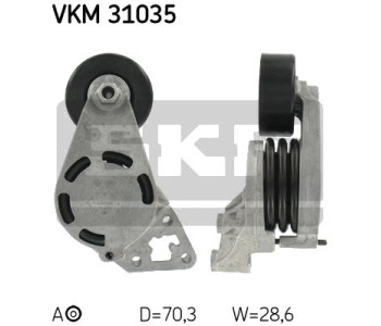 Обтящна ролка, пистов ремък SKF VKM 31035 за VOLKSWAGEN FOX (5Z1, 5Z3) от 2003 до 2014