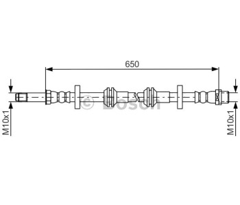 Спирачен маркуч BOSCH за AUDI A6 Avant (4G5, C7, 4GD) от 2011 до 2018